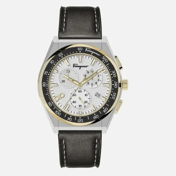 Ferragamo Men's Super Sport Leather 43mm Watch
